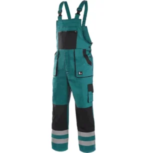 Spodnie ogrodniczki CXS Luxy Bright zielone