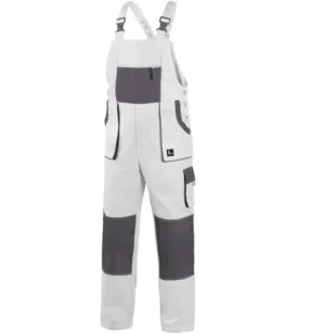 Spodnie ogrodniczki CXS Luxy Robin biało-szare