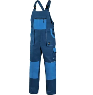 Spodnie ogrodniczki CXS Luxy Robin granatowo-niebieskie