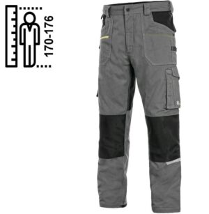 Spodnie CXS Stretch szaro-czarne 170-176 cm