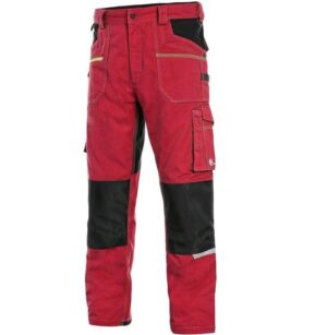 Spodnie CXS Stretch czerwono-czarne