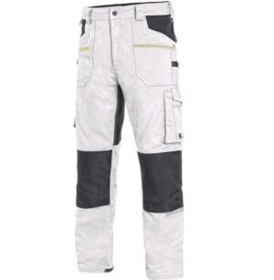Spodnie CXS Stretch biało-szare